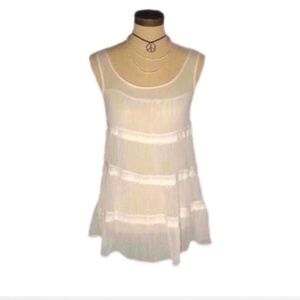 Xhilaration Women's Cream Sheer Top